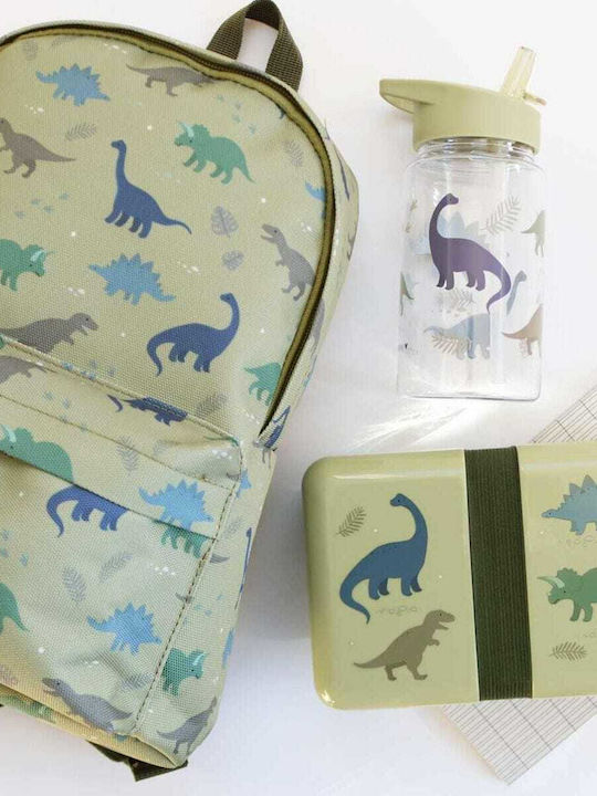 A Little Lovely Company Dinosaurs Schulranzen Rucksack Kindergarten Grün 5.5Liter