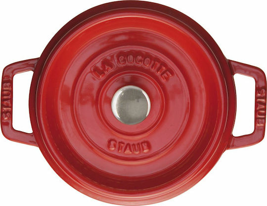 Staub Mini Cocotte Tiefer Topf aus Gusseisen 2.2Es / 20cm Cherry