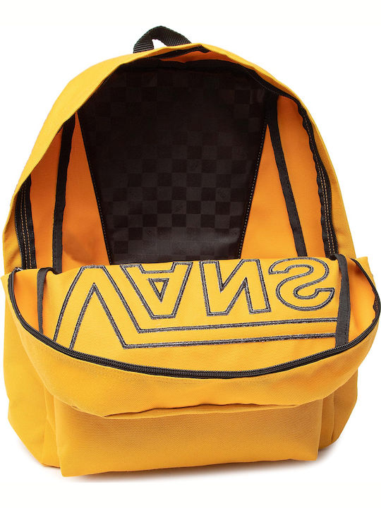 Vans Old Skool Drop Golden Glow School Bag Backpack Junior High-High School Yellow with Water Bottle Holder 22Liters