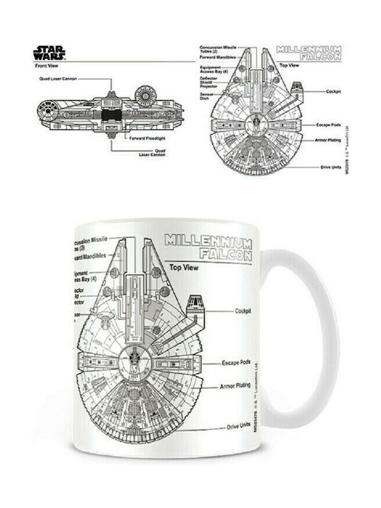 Pyramid International Star Wars-Millennium Falcon Sketch Mug Ceramic White 315ml