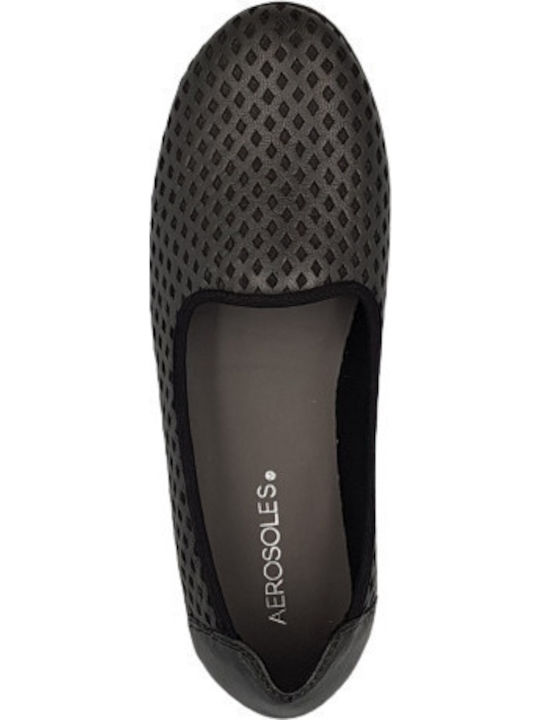 Catty Leder Damen Mokassins in Schwarz Farbe