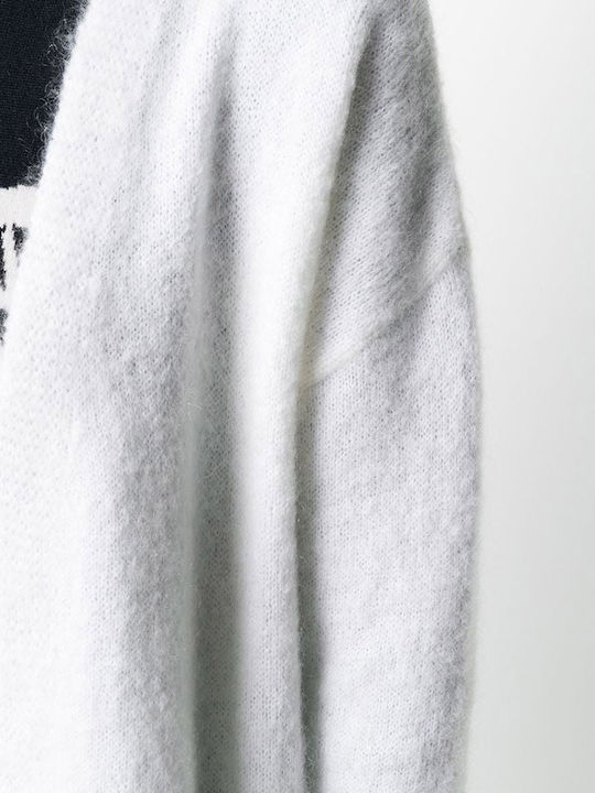 Lange Damen Strickjacke Weiß
