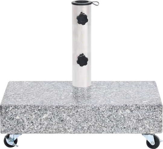 vidaXL Stand de umbrelă din Ciment cu Roți Light Gray 45x25x8.3cm