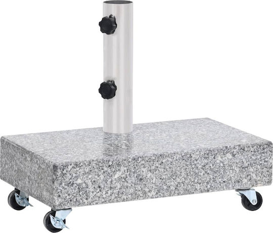 vidaXL Stand de umbrelă din Ciment cu Roți Light Gray 45x25x8.3cm