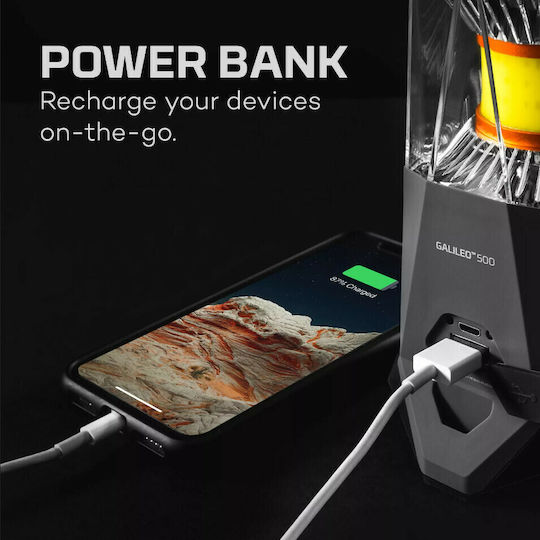 Nebo Galileo Rechargeable Lantern for Camping with Flashlight & Powerbank 1000lm