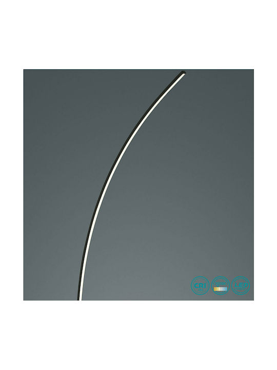 Trio Lighting Solo LED Floor Lamp H158xW15cm. with Warm White Light 1100lm Black
