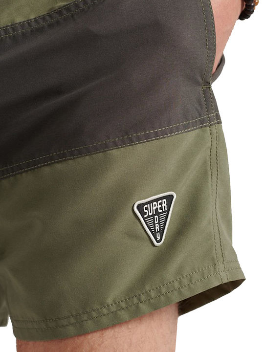 Surf Retro Men's Swimwear Shorts Khaki Striped