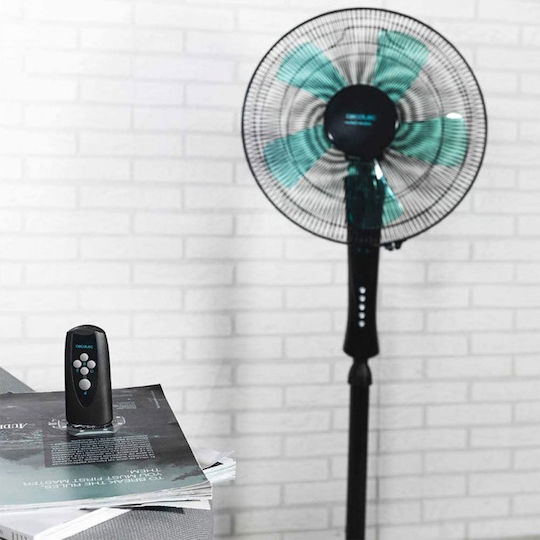 Cecotec EnergySilence 530 PowerConnected Ανεμιστήρας Ορθοστάτης 50W Διαμέτρου 40cm με Τηλεχειριστήριο Μαύρος