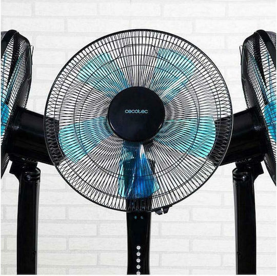 Cecotec EnergySilence 530 PowerConnected Ανεμιστήρας Ορθοστάτης 50W Διαμέτρου 40cm με Τηλεχειριστήριο Μαύρος