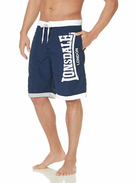 Clennell Ανδρικό Μαγιό Βερμούδα Navy Μπλε με Σχέδια