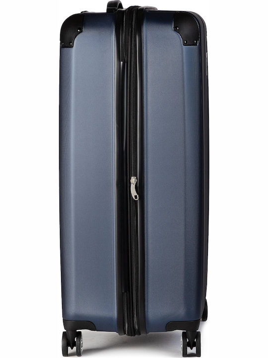 Travelite City Large Travel Suitcase Hard Navy Blue with 4 Wheels Height 77cm