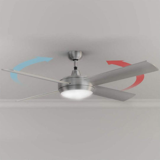 Cecotec EnergySilence Aero 570 Ανεμιστήρας Οροφής 132cm με Φως Ασημί
