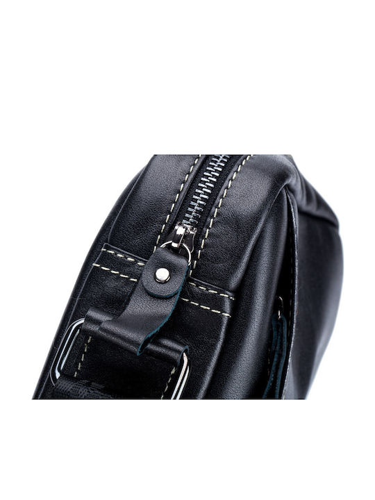 Leather Men's Shoulder / Crossbody Bag Black