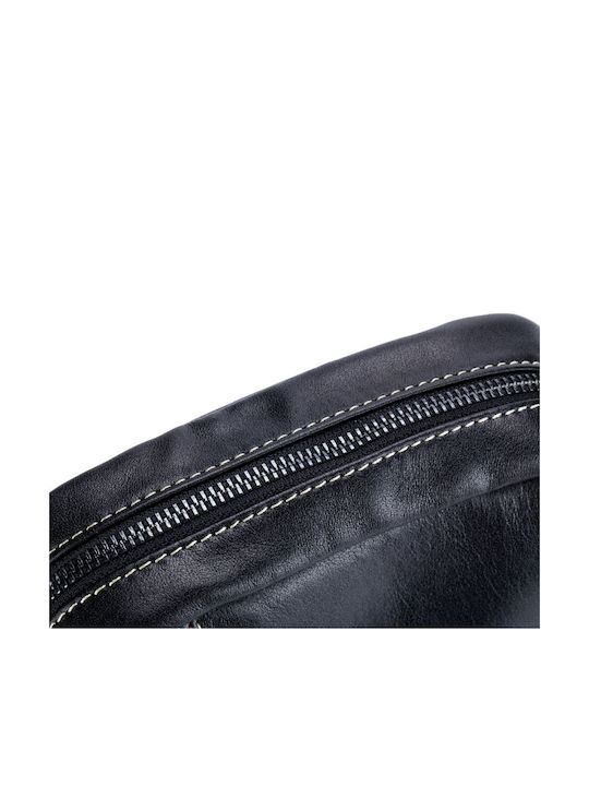 Leather Men's Shoulder / Crossbody Bag Black