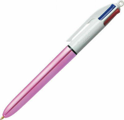 Bic Στυλό Ballpoint με Πολύχρωμο Mελάνι 4 Colours Shine Pink