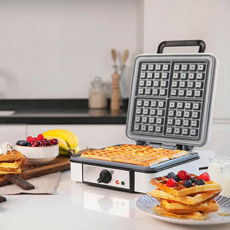 Cecotec Fun Gofrestone 4 Гофретник за Квадратни Гофрети 4 Места 1200W Inox