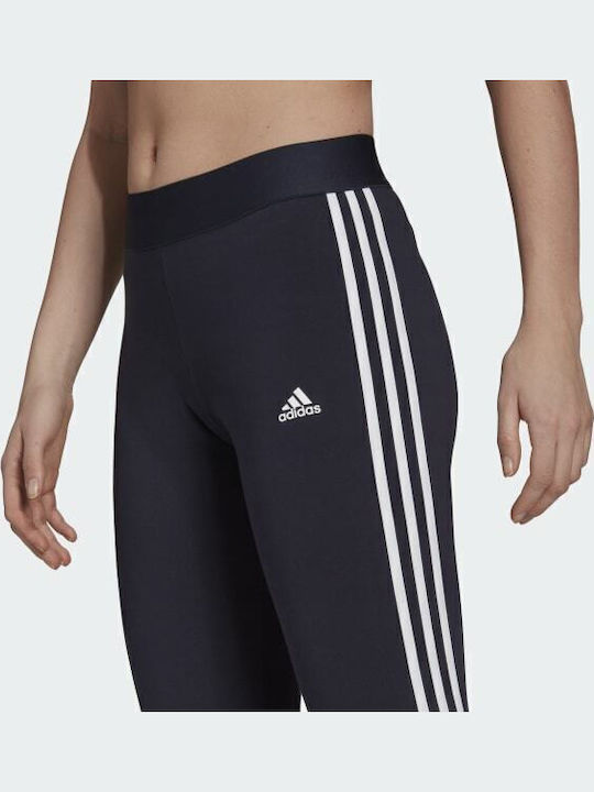 Essentials 3 Stripes Training Γυναικείο Μακρύ Κολάν Ψηλόμεσο Legend Ink