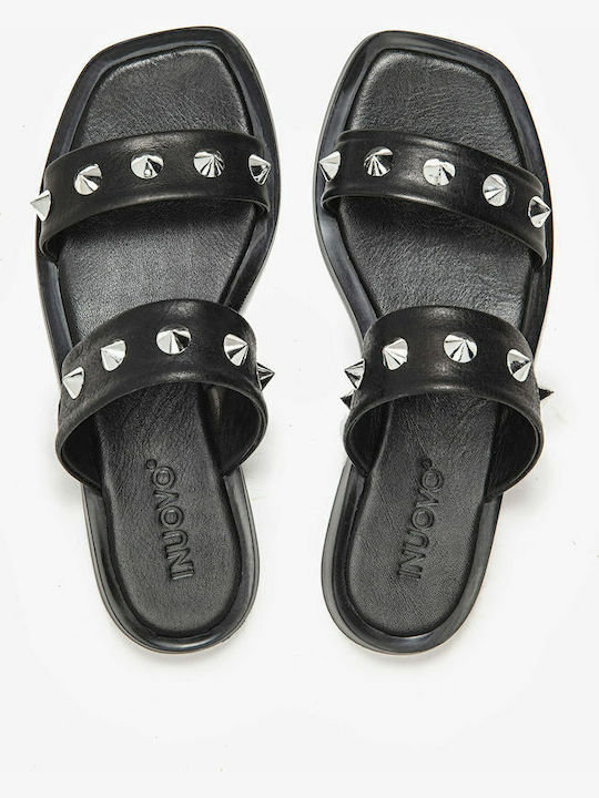 Sandale Casual Damă Din Piele Negru