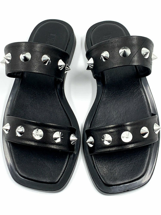 Sandale Casual Damă Din Piele Negru