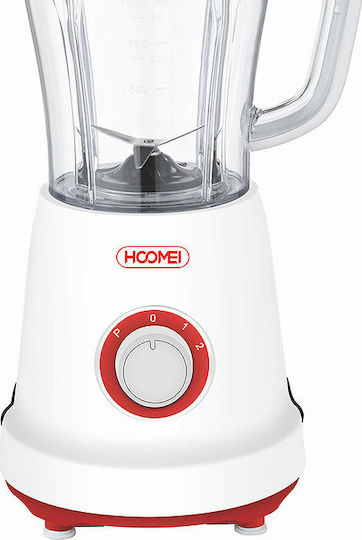 Hoomei Блендер с Пластмасова Каната 1,5 л 500W Червен HM-6725R
