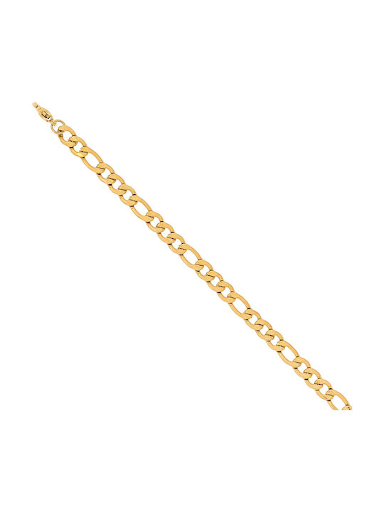 Visetti Chain Hand from Steel Gold-plated Thin Thickness 5.6mm and Length 24cm