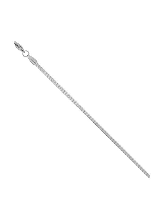 Visetti Damen Kette Hand Schlange aus Stahl Dünn Dicke 2.4mm und Länge 24cm Visetti Damen Kette Hand Schlange aus Stahl Dünn Dicke 2.4mm und Länge 24cm