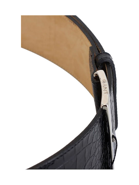 Gant Wide Leather Women's Belt Black 494135-005