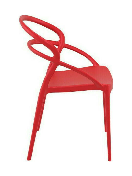 Outdoor Chair Polypropylene Pia Red 54x56x82cm