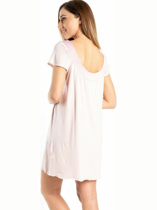 Rachel Nightgown for Breastfeeding Pink