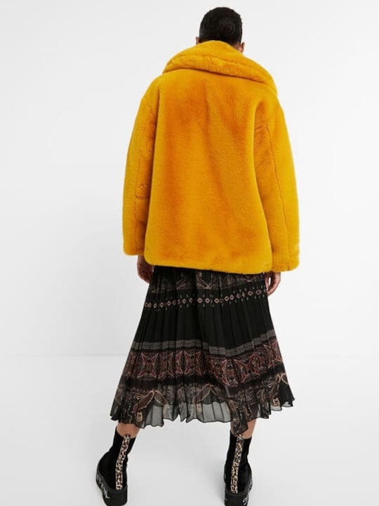 Seren Women's Short Fur Yellow