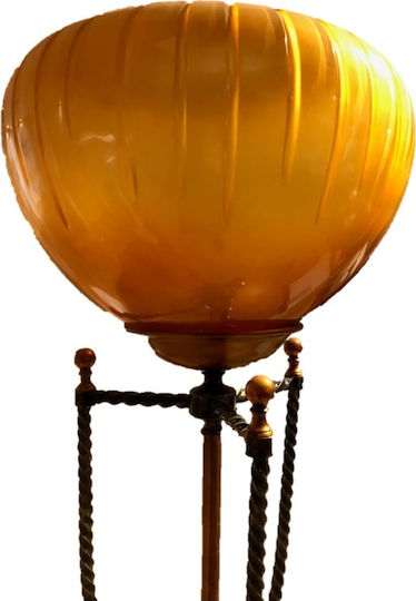 Casa Vogue Lampa de podea Î175xL40cm. cu Soclu pentru Bec E27 Galben Miere