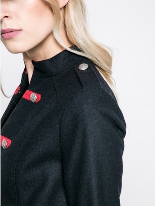 Esta Short Women's Cardigan with Buttons Navy Blue