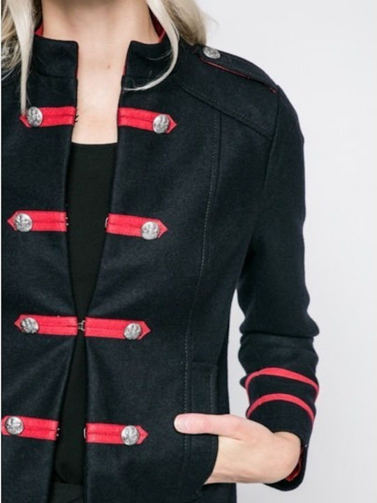 Esta Short Women's Cardigan with Buttons Navy Blue