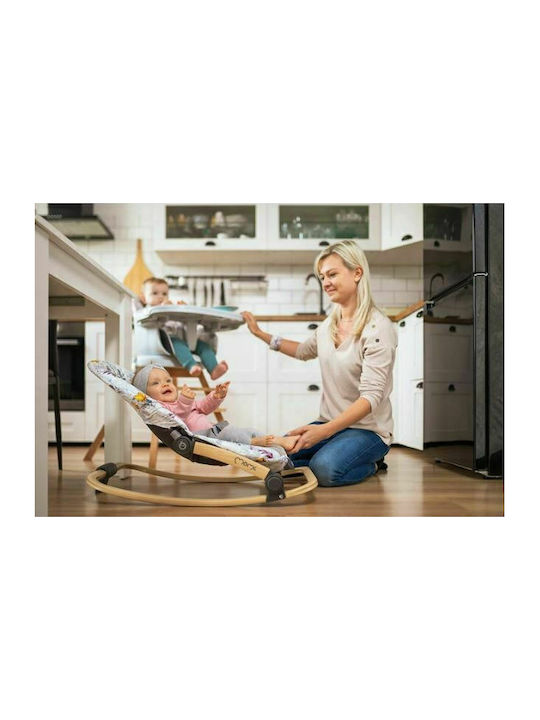Momi Ηλεκτρικό Relax Μωρού Lumiwood με Μουσική και Δόνηση Stars για Παιδί έως 9kg