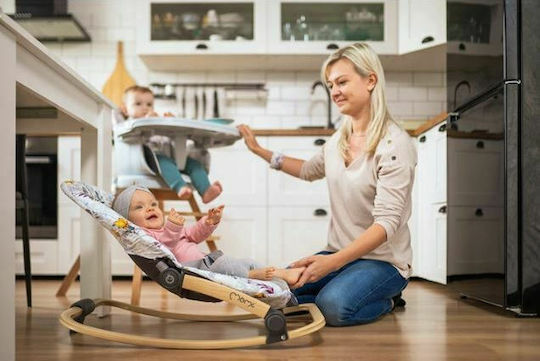 Momi Electric Baby Relax Lumiwood with Music and Vibration Gray for Child up to 9kg