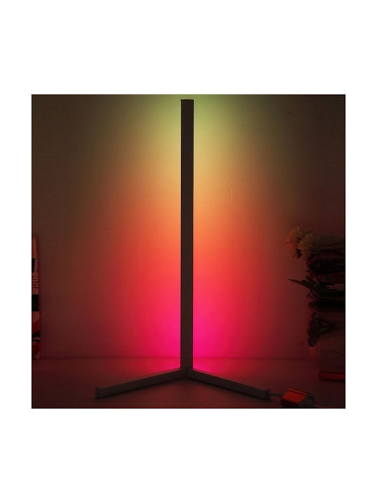 LED Подова Лампа В143xД40см. с RGB Светлина Черен