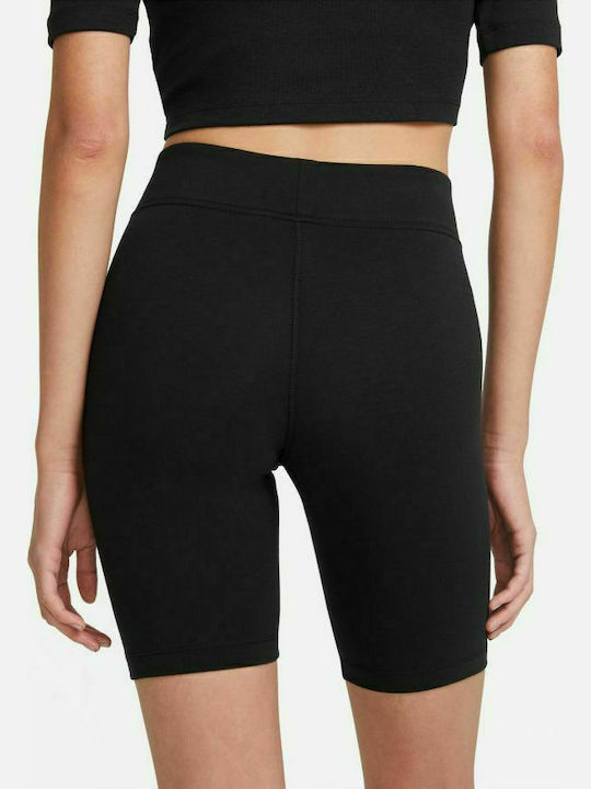 Nike Essential Frauen Kurze Hosen Leggings Hochgeschnitten Schwarz