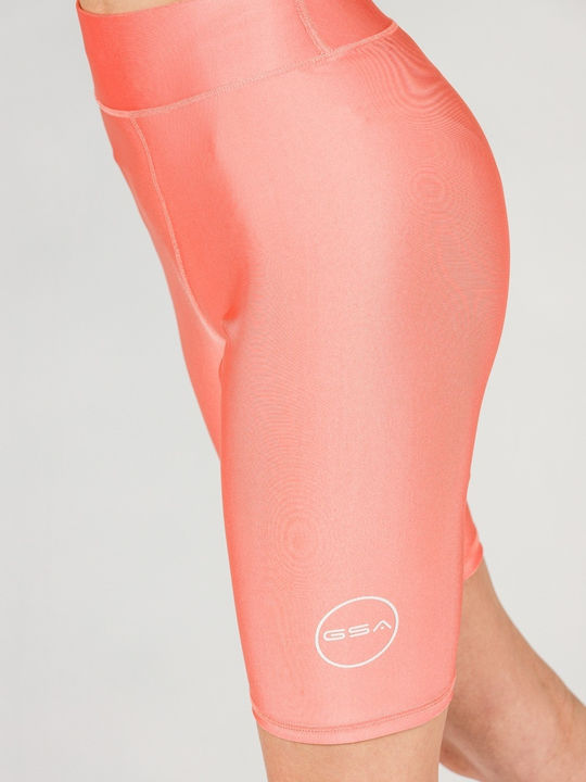 Glow 17-27090-48 Women's Bike Training Legging Shiny & High Waisted Coral