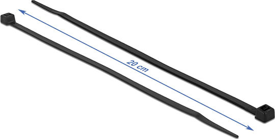DeLock Cable Ties Plastic 200mm x 4.8mm in Black Colour (100 pcs) (19559)