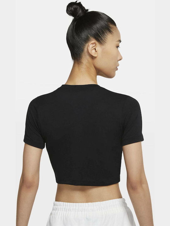 Nike Essential Κοντομάνικη Γυναικεία Αθλητική Μπλούζα Μαύρη