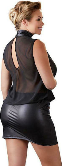 Cottelli Collection Sleeveless Mini Dress Plus Size Sexy Dress Black