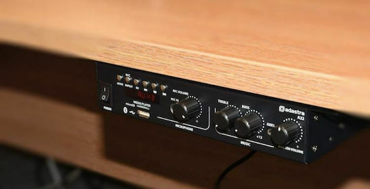 Adastra A22 Integrated PA Amplifier 2 Channels 55W/8Ω Equipped with USB/FM/Bluetooth Black