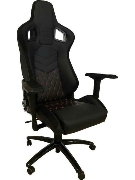 Carner 0017168 Καρέκλα Gaming Δερματίνης με Ρυθμιζόμενα Μπράτσα Μαύρη