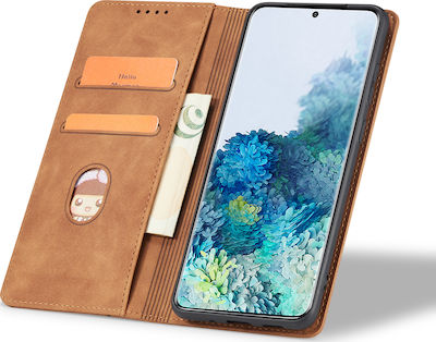 Bodycell PU Leather Brieftasche Synthetisches Leder Braun (Redmi Note 9T) 04-00665