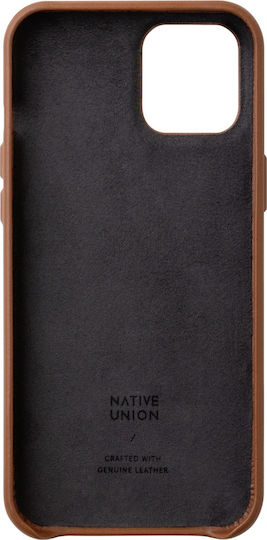 Native Union Card Back Cover Δερμάτινο με Υποδοχή για Κάρτες Tan (iPhone 12 Pro Max)