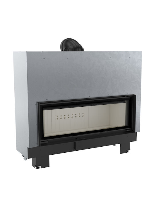 Kratki MB120 G Șemineu cu inserție Lemn 20kW Drept cu ușă glisantă Negru