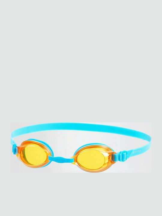 Speedo Jet Γυαλιά Κολύμβησης Παιδικά με Αντιθαμβωτικούς Φακούς Μπλε Μπλε/Πορτοκαλί