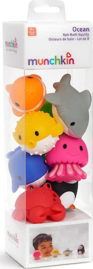 Munchkin Squirtin' Ocean Friends Water Faces for 9++ Months 8pcs