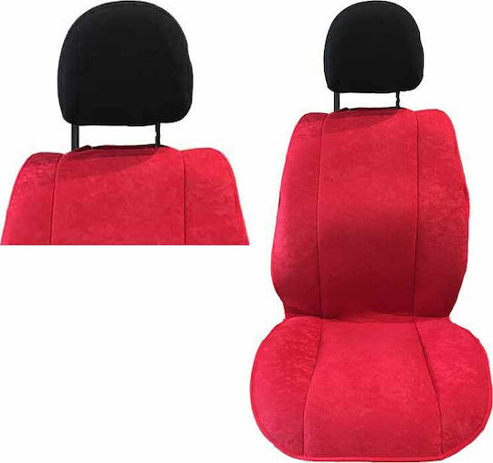 Auto Gs Alcantara Seat Covers Set 2pcs Super Fresh Red