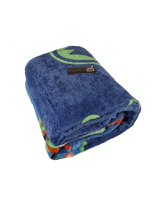 Manterol Casa Κουβέρτα Ισπανίας Fleece Pluto Μπλε 160x240εκ.